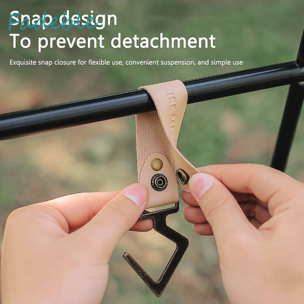 Móc Treo Đồ Bằng Da PU Đa Năng Tiện Dụng Khi Đi Cắm Trại