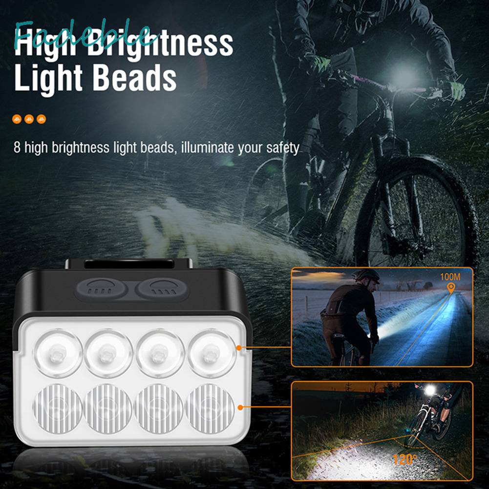 Đèn Pha 900LM LED TYPE-C 1000mAh IPX6 Chống Nước Có Thể Sạc Lại Cho Xe Đạp