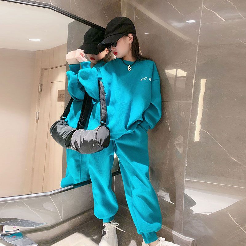 Set Đồ Thể Thao Hai Món Phong Cách Đường Phố Mới Mùa Thu Cho Bé Gái