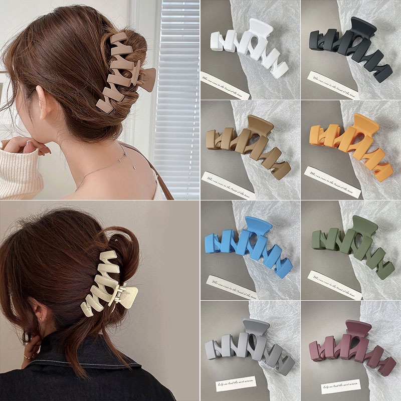 Kẹp Tóc Càng Cua Bằng Acrylic Màu Cà Phê Thời Trang Hàn Quốc Tinh Tế Cho Nữ