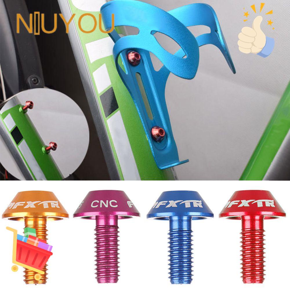 NIUYOU Set 2 Ốc Vít Inox Gắn Bình Nước Nhiều Màu Cho Xe Đạp Leo Núi
