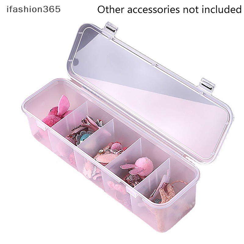 Hộp Đựng Trang Sức Để Bàn Trong Suốt Chia Năm Ngăn Tiện Dụng Cho Nữ ifashion365