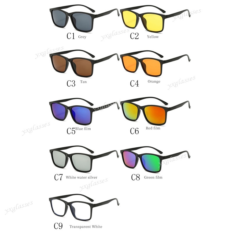 Kính Mát Gọng Vuông Nhiều Màu Sắc Thời Trang Unisex