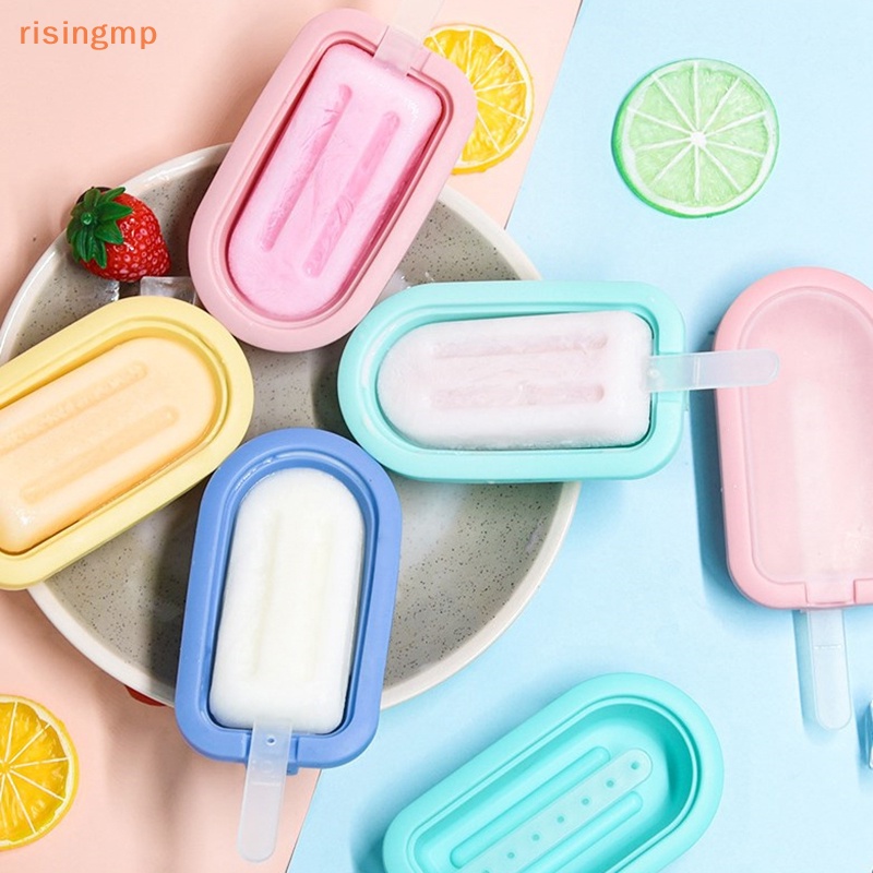 Khuôn Làm Kem Bằng Silicone DIY Kèm Vỏ PP Hình Trái Tim Đáng Yêu Dành Cho Nhà Bếp