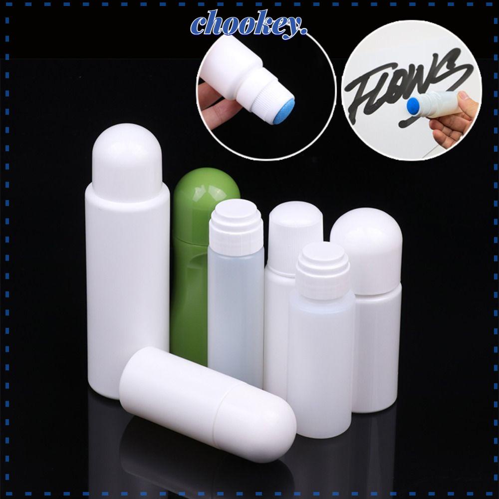 CHOOKEY Set 2 Ống Nhựa Rỗng Trong Suốt Đựng Bút Sơn Có Thể Tái Sử Dụng