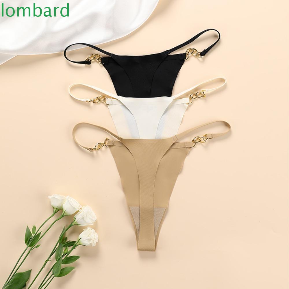 LOMBARD Quần Lót Lọt Khe Bằng Lụa Lạnh Trong Suốt Đơn Giản Thoải Mái Không Để Lại Dấu Vết