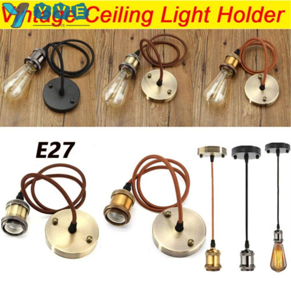 YVE Giá Đỡ Đuôi Đèn E27 Treo Trần Nhà Trang Trí Phòng Ngủ