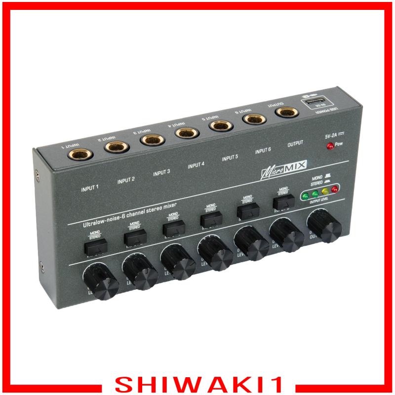 Bộ Thiết Bị Trộn Âm Thanh 6 Đầu Vào Mini Chuyên Dụng Cho Máy Trộn CD / Guitar Bass