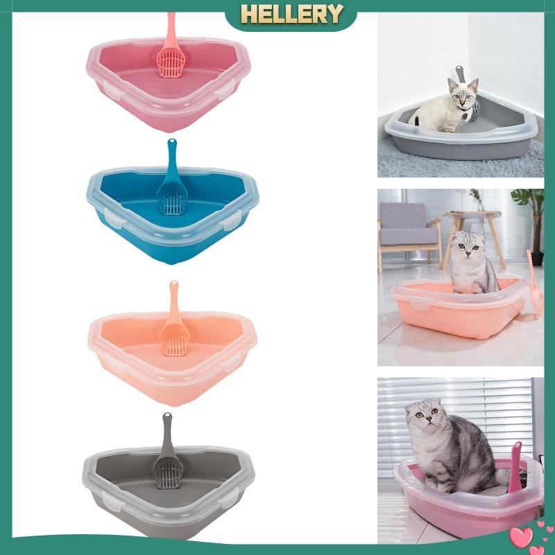 Khay Đựng Cát Vệ Sinh Hình Tam Giác Gắn Góc Giường Cho Mèo Cưng