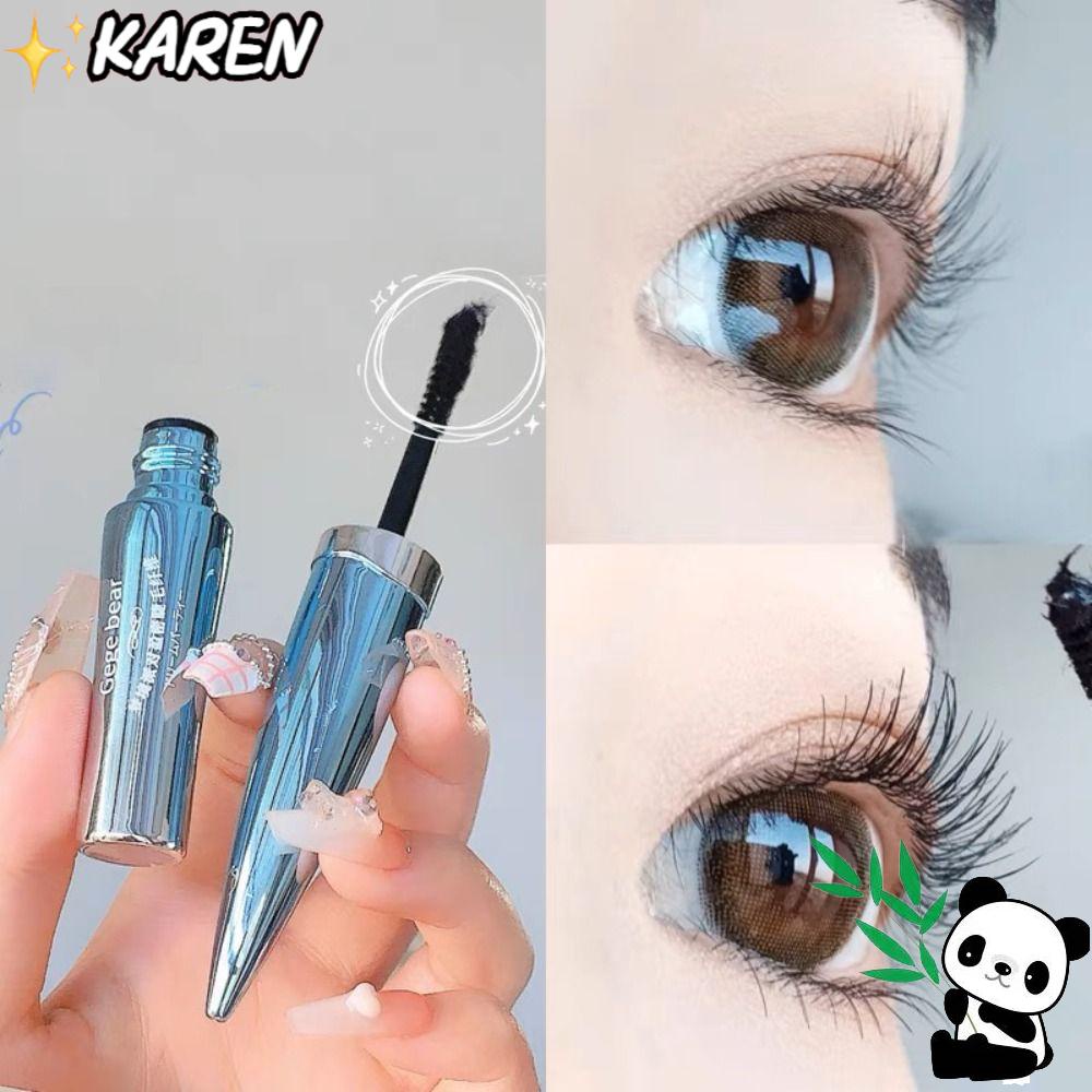 KAREN Mascara Sợi Lụa Chuốt Dài / Cong Mi Trang Điểm Làm Đẹp Chống Nước Lâu Trôi Tiện Lợi Dành Cho Bạn Nữ