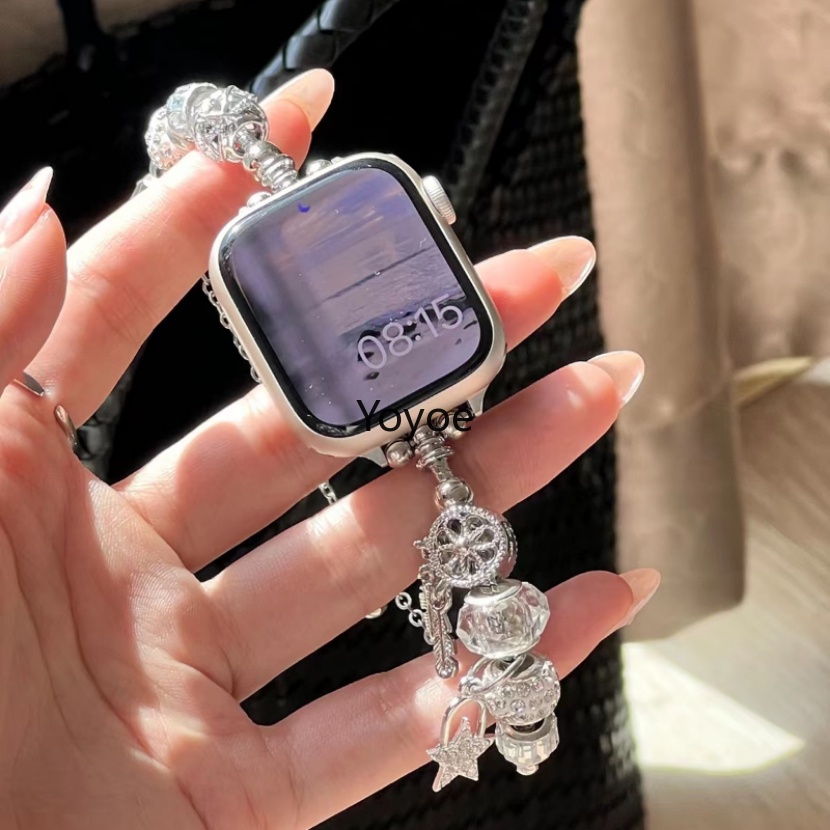 Dây Đeo Tay Chuỗi Hạt 49mm 45mm 44mm 42mm 40mm 38mm 41mm Chuyên Dụng Cho Apple Watch SE Series Ultra 8 7 6 5 4 3 2