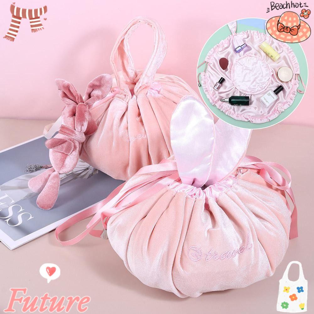 FUTURE Túi Dây Rút Đựng Đồ Trang Điểm Cỡ Lớn Hình Tai Thỏ Xinh Xắn