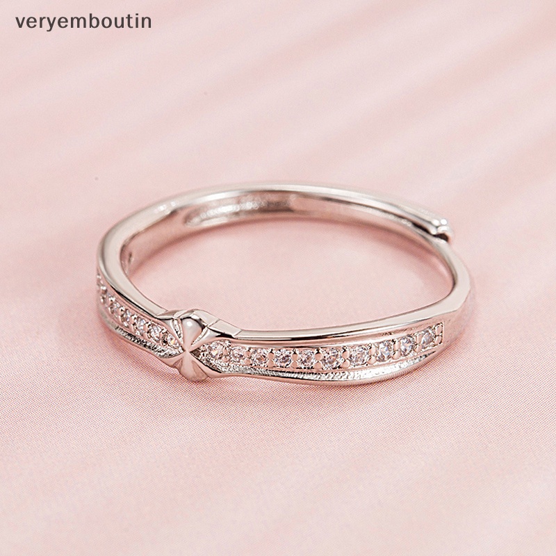 1 Nhẫn Cặp Màu Bạc Có Thể Điều Chỉnh Kích Thước