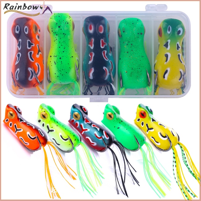 Set 5 Mồi Giả Nhử Cá Mềm Kèm Móc Câu Tiện Dụng