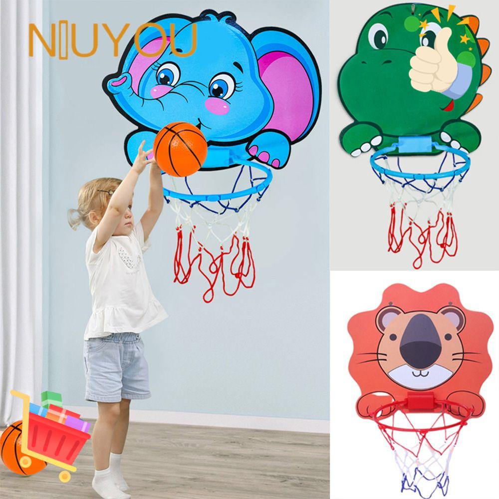 NIUYOU Bộ Bóng Rổ Hình Voi / Khủng Long / Hổ Sáng Tạo Kèm Giá Đỡ