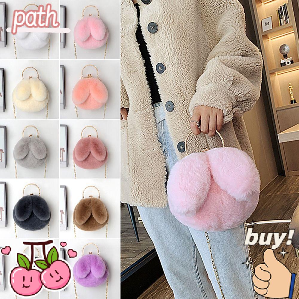 PATH Túi Đeo Vai Hình Tai Thỏ Bằng Lông Nhung Dễ Thương Xinh Xắn