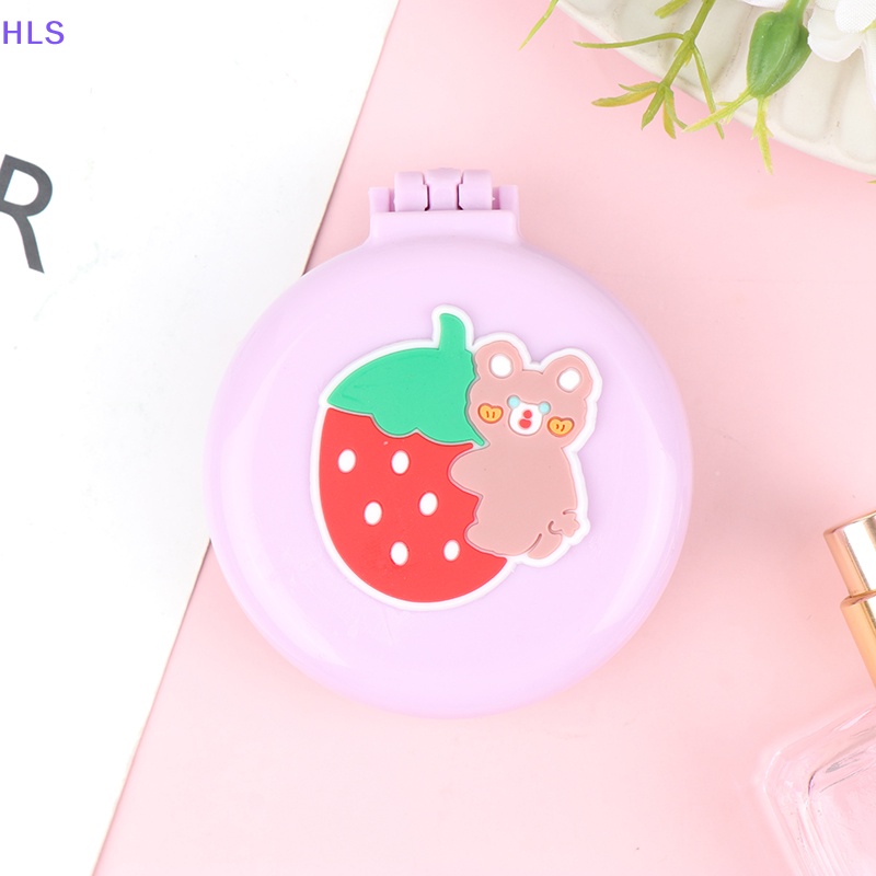 1 Lược Chải Tóc Dạng Túi Khí Gập Tích Hợp Gương Kích Thước Nhỏ Gọn Dễ Thương Dùng Khi Đi Du Lịch