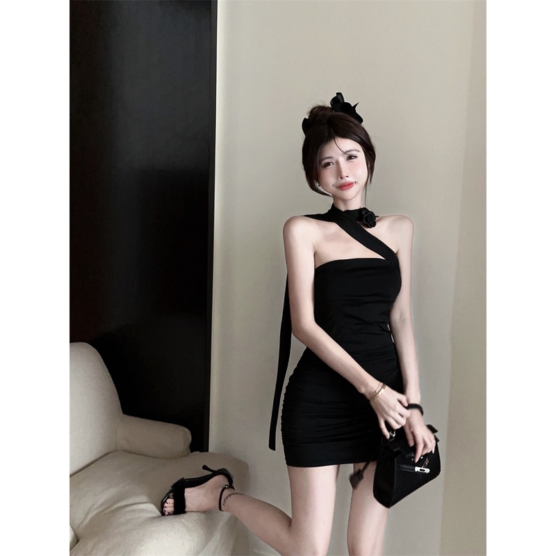 Đầm Ôm Dáng Cúp Ngực Xếp Ly Kiểu Hồng Kông Gợi Cảm Cho Nữ