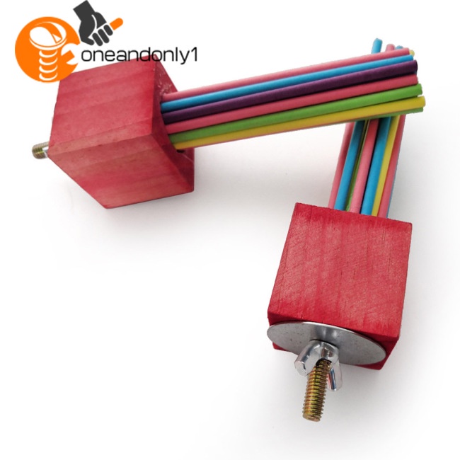 Đồ Chơi Que Gỗ Nhiều Màu Dùng Huấn Luyện Cho Chim Vẹt Tiện Dụng