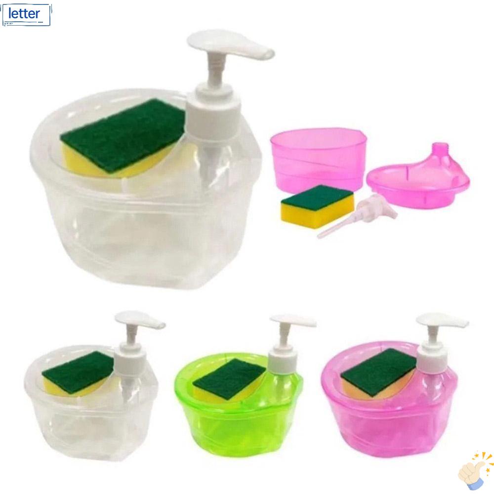 LET Bình Đựng Xà Phòng Tự Động Bằng Nhựa Dạng Nhấn Tiện Dụng Cho Bồn Rửa Nhà Bếp