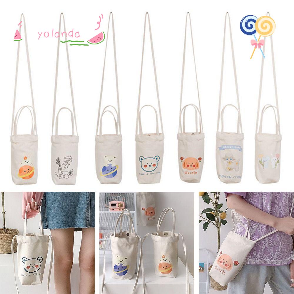 YOLA Vỏ Bọc Bình Nước Thể Thao Bằng Vải Bạt Có Dây Đeo Tiện Lợi