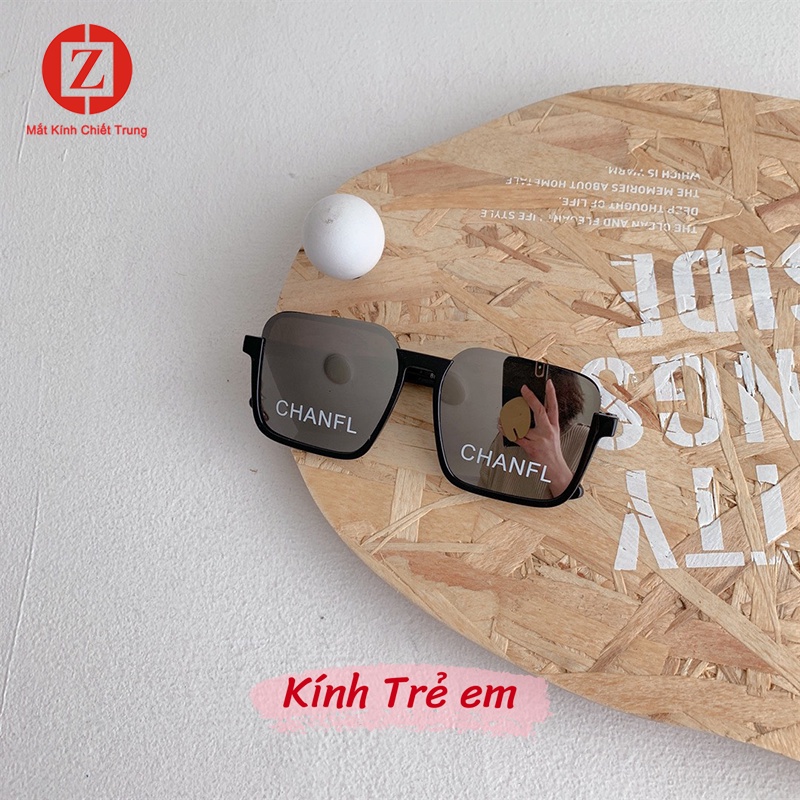 Kính hoạt hình cho bé Phong Cách Hàn Quốc Form Vuông sành điệu thương hiệu Chanfl cao cấp mã H8833