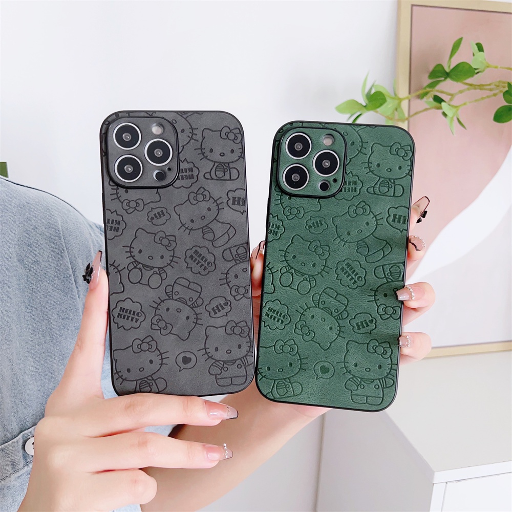 Ốp Điện Thoại Mềm Hình Hello Kitty Hoạt Hình Cho iPhone 11 Pro 14 12 11 13 Pro MAX 7 8 + XS MAX XR X XS 13 12 14 Pro