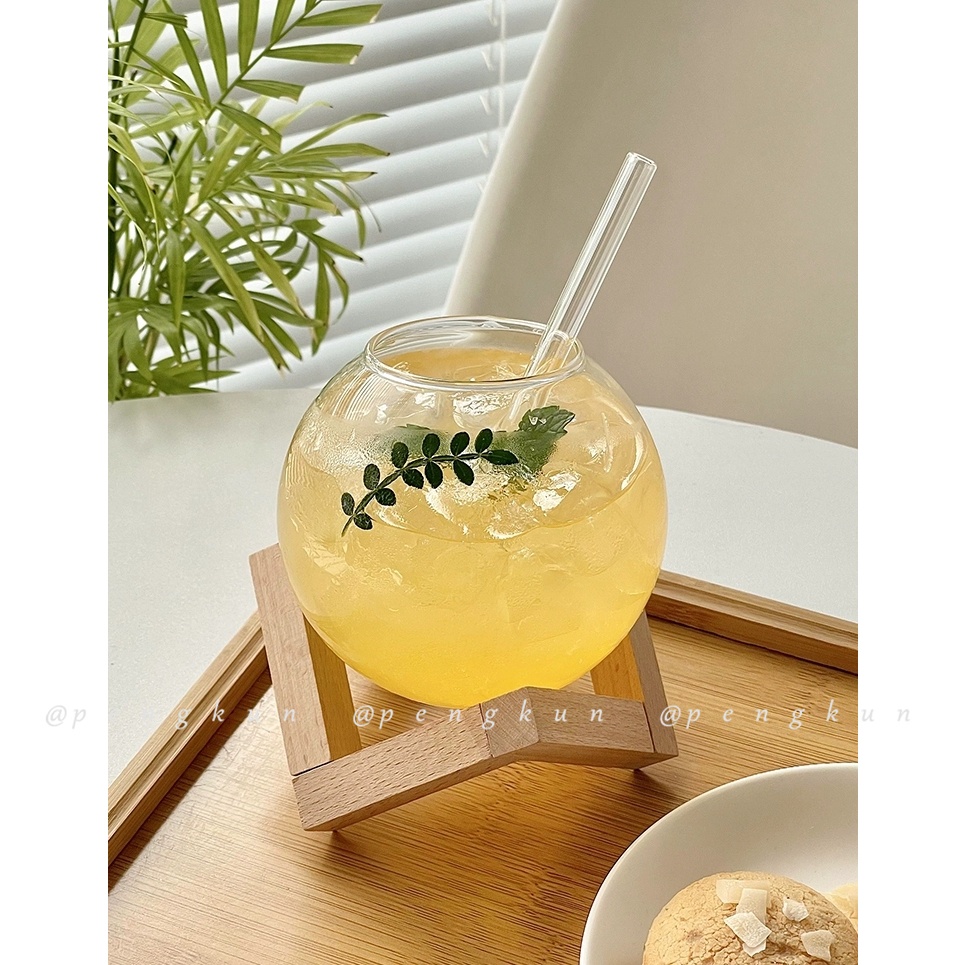 Cốc Thủy Tinh Uống Rượu / Cà Phê Cảm Giác Chạm Cao Thiết Kế Niche Phong Cách ins Mùa Hè Cho Nữ