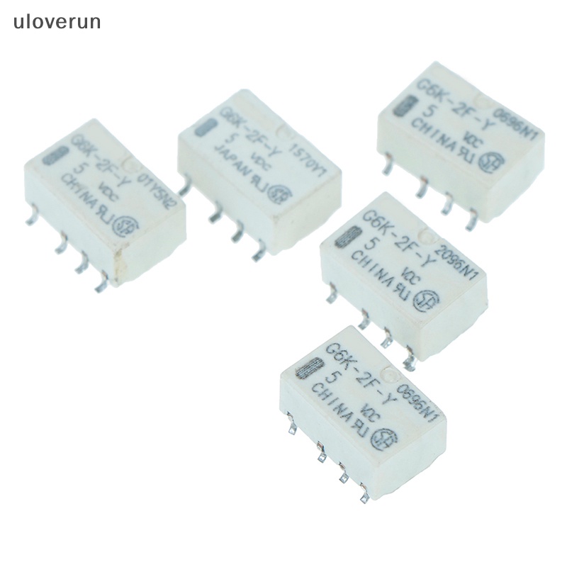 Uloverun 5 cái dc 5v smd g6k-2f-y rơ le tín hiệu 8pin cho omron relay vn