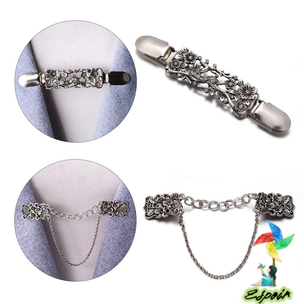 ESPO Kẹp Cài Áo Cardigan Chạm Khắc Hoa Văn Phong Cách Retro Hợp Thời Trang Mùa Đông Mới