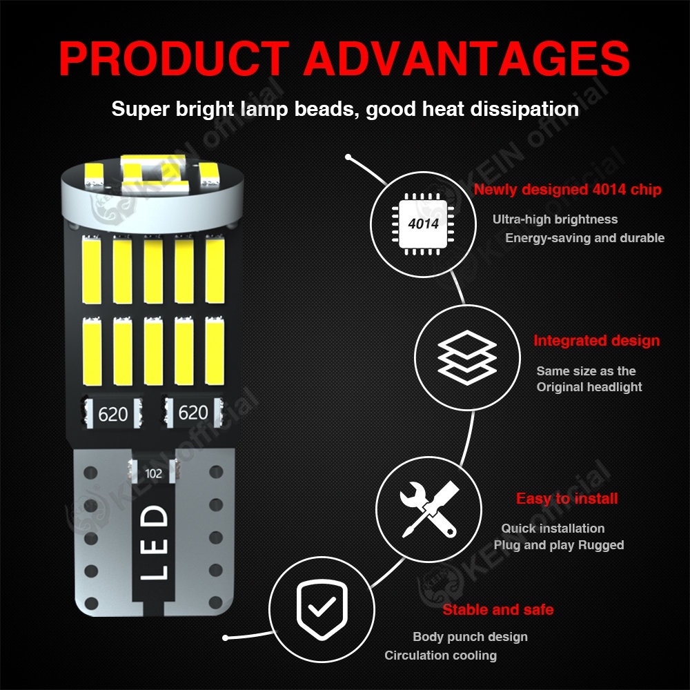 Đèn Led Phanh Xe Hơi / Xe Máy T10 Led T15 W16W 1156 BA15S T20 7440 7443 1157 BAY15D P21W