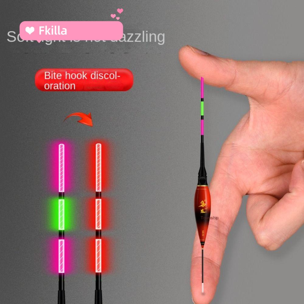 Mồi Câu Cá Giả FKILLA5 Có 3 Đèn Báo Hiệu Phao Câu Cá Có Móc Chống Trượt Thay Đổi Màu Sắc Tiện Dụng