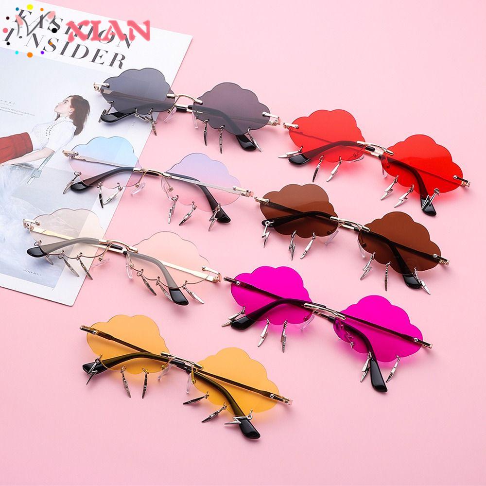 XIANTIN Kính Mát Không Gọng Hình Đám Mây Nhiều Màu Sắc