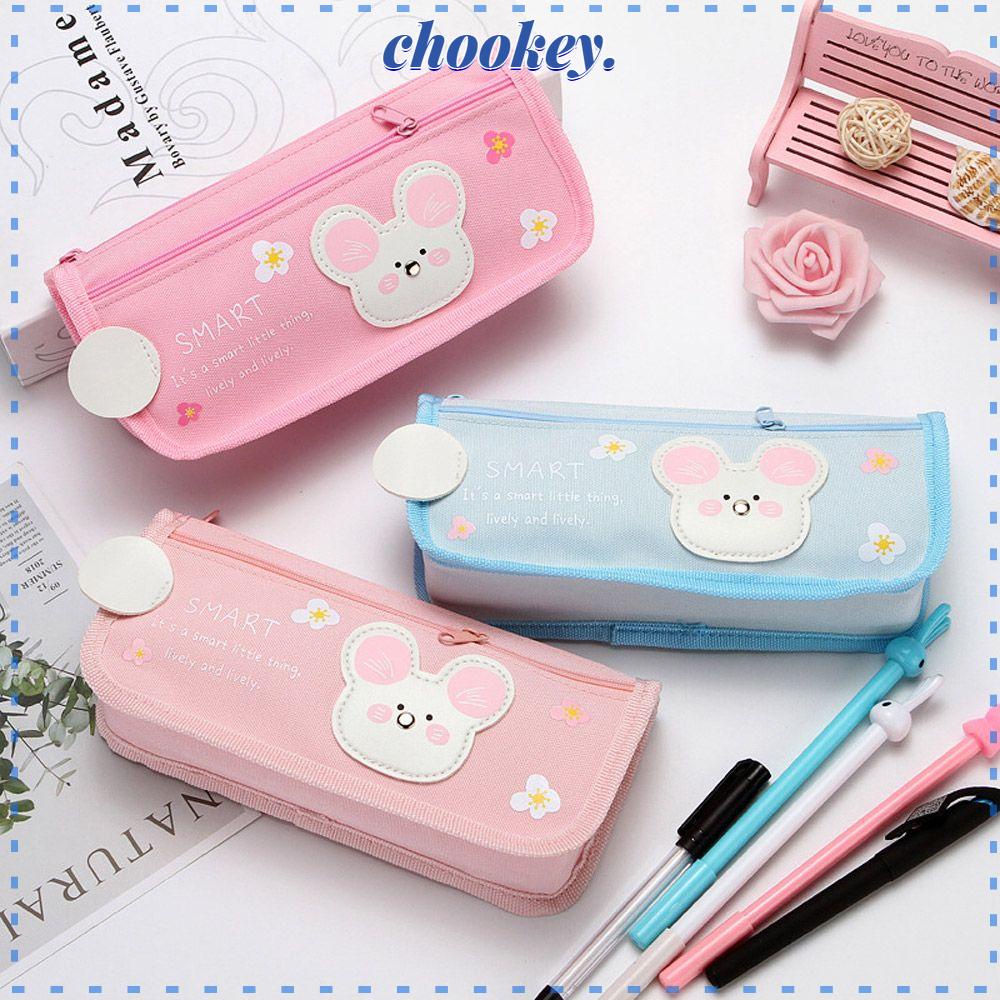 CHOOKEY Túi Đựng Bút Hai Lớp Kích Cỡ Lớn Hoạ Tiết Hoạt Hình Xinh Xắn