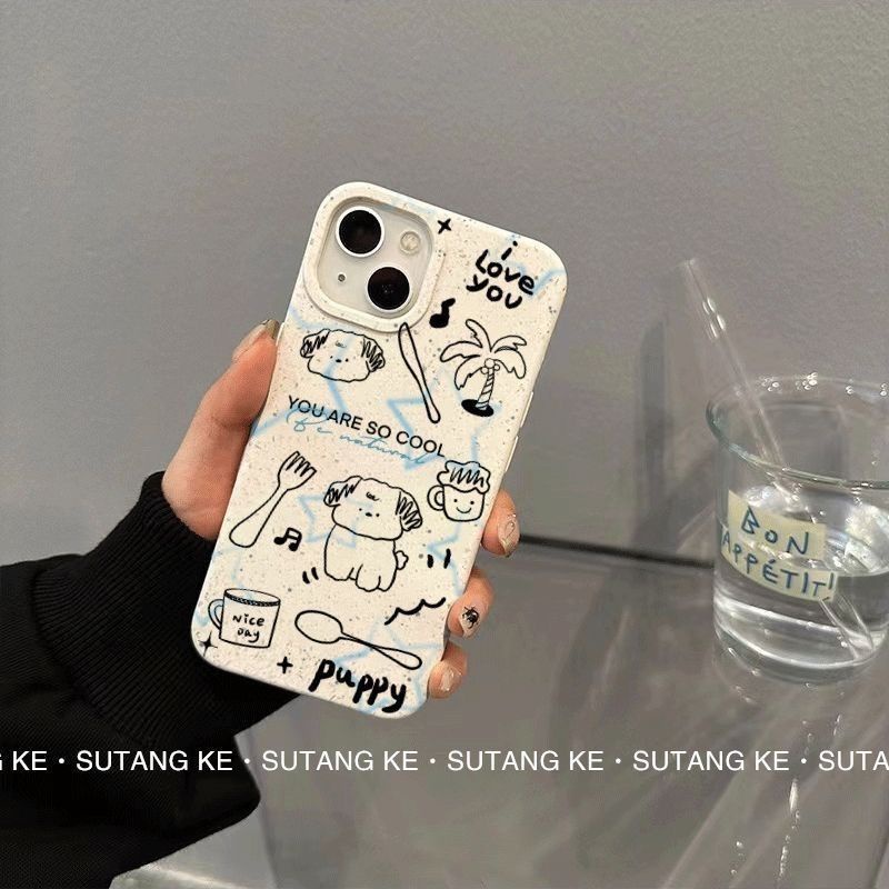 Ốp Điện Thoại Họa Tiết Hoạt Hình Chú Chó Dễ Thương Cho iPhone14promax 14 11 13 FY0W 12