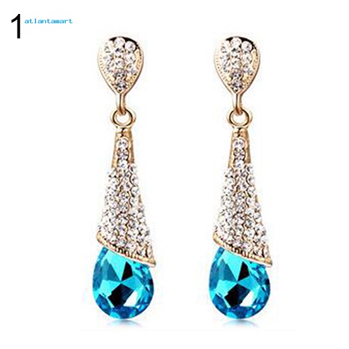 Túi Đựng Đồ Dùng Cao Cấp Tiện Dụng| Bông Tai HợP Kim HìNh GiọT NướC ĐíNh Đá Sang TrọNg