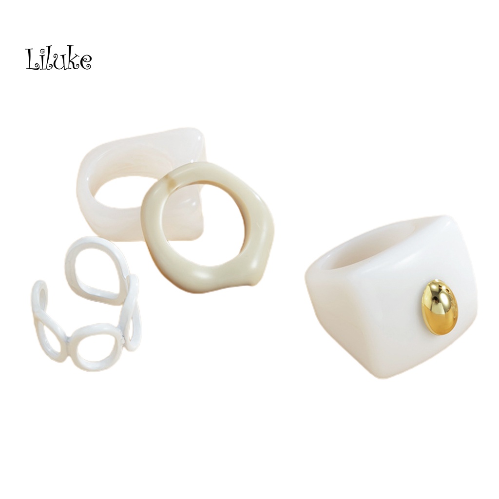 Bộ 4 Nhẫn Nữ Trang Phong Cách Vintage Xinh Xắn