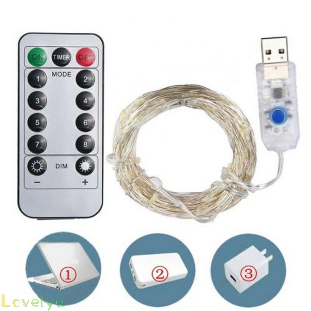 ⭐READY STOCK ⭐USB Plug In 200LED Fairy String Lights with Remote Control DIY Copper Wire Décor
