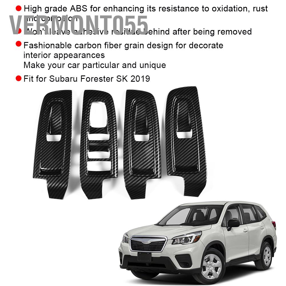 Vermont055 4 Nội Thất Ô Tô Cửa Tay Sổ Nút Công Tắc Bao Viền Phù Hợp Cho Subaru Forester SK 2019