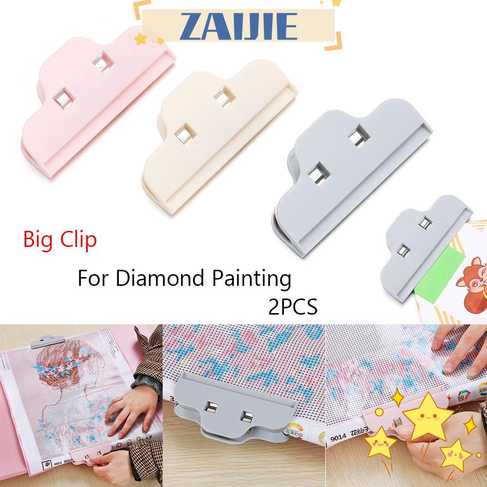 ZAIJIE24 Set 2 Kẹp Vải Thêu Tranh Chữ Thập Có Thể Tái Sử Dụng
