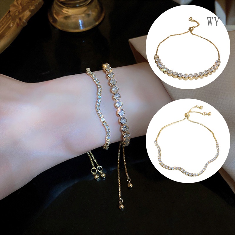 Vòng Tay Đính Đá Lấp Lánh Phong Cách Vintage Sang Trọng