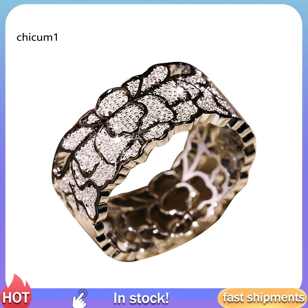 Nhẫn Hợp Kim Đính Đá Zircon Phong Cách Vintage Cho Nữ