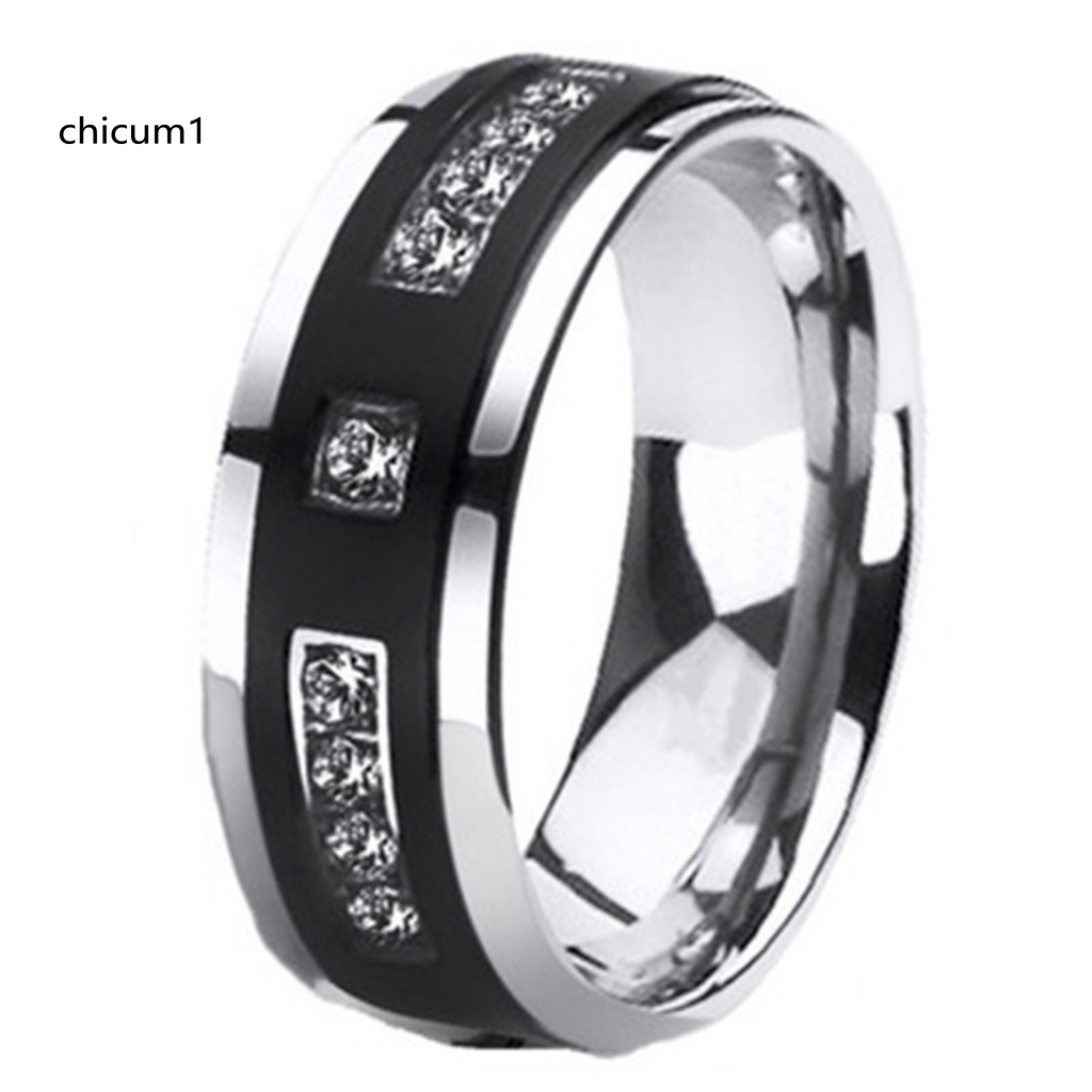 Set 1 / 2 Nhẫn Đeo Tay Kim Loại Đính Đá Đơn Giản Cho Nữ