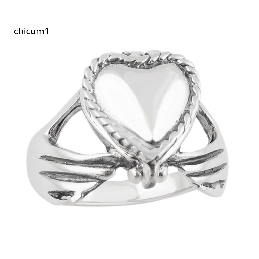 Nhẫn Cưới Hình Trái Tim Dạng Mở Màu Sáng Thời Trang Cho Nữ