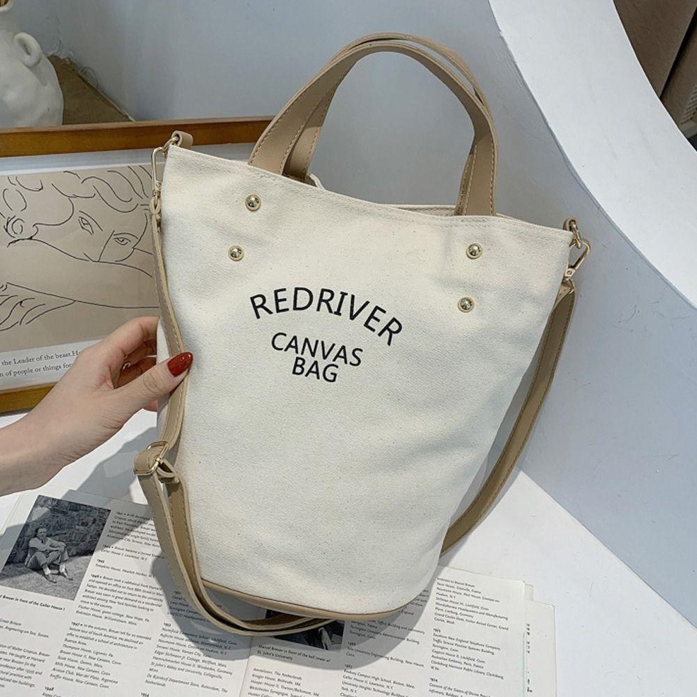 FALLFORBEAUTY Túi vải Dây Da Phong Cách Retro Đơn Giản