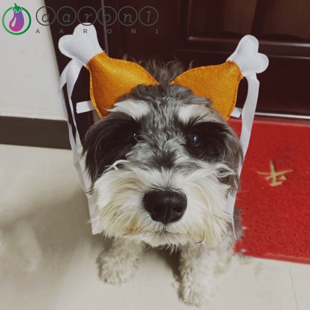 AARON1 Băng Đô Cài Tóc Hình Chân Gà Mềm Mại Bằng Vải Nỉ Cho Thú Cưng