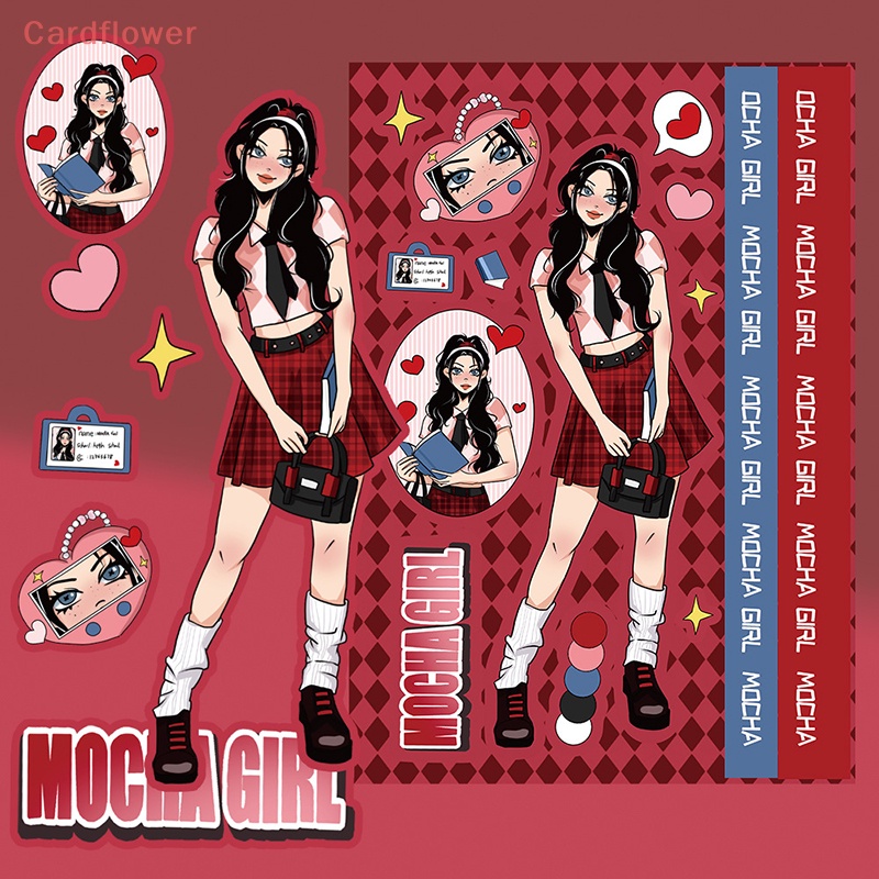 Bộ 8 Miếng Dán Chống Nước Trang Trí Laptop / Sổ Tay / Ván Trượt / Điện Thoại / Đồ Chơi Trẻ Em Mẫu Mới