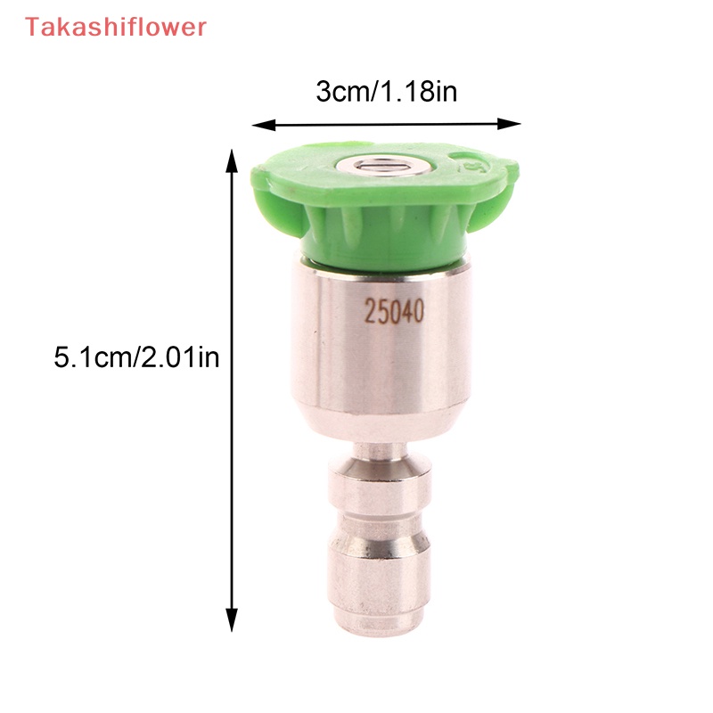 1 Vòi Phun Nước Áp Suất Cao 1 / 4 "Bằng Inox Xoay 360 Độ 0 15 25 40 Độ Tiện Dụng Rửa Xe Hơi