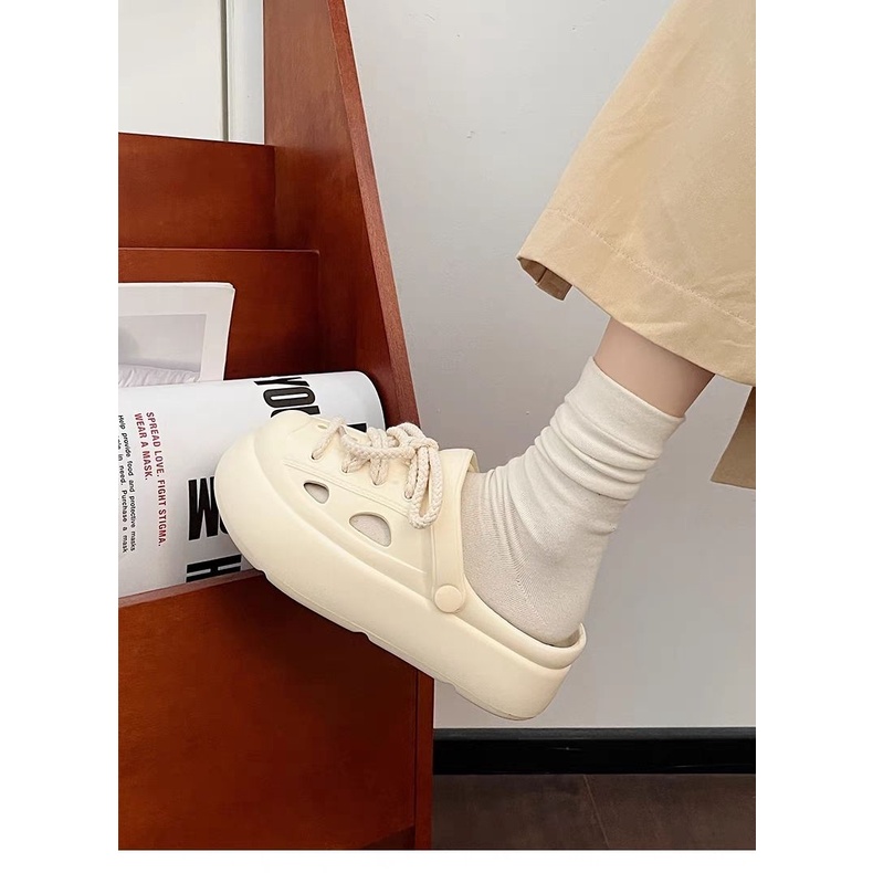 Dép dép bánh mì nữ dép nữ dép bánh mì đế cao 2023 NEW Nữ dép bít mũi nữ AE5125