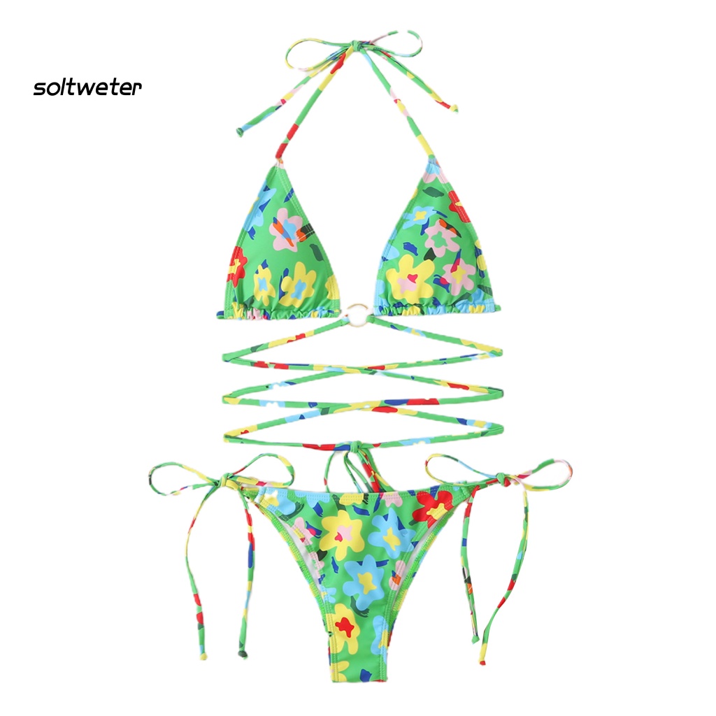 Bộ Đồ Bơi Bikini Lưng Cao Có Đệm Nâng Ngực In Họa Tiết Hoa Nhiều Màu Sắc Thời Trang Mùa Hè Cho Nữ